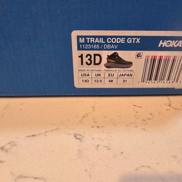 Hoka One One Trail Code GTX 1123165 DBAV Men's GREEN Hiking Shoes Boot Size 13 - Picture 12 of 16